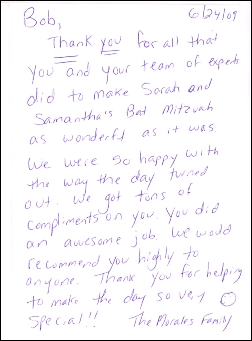 Morales Family letter.