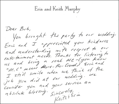 Erin & Keith Murphy thank you letter.